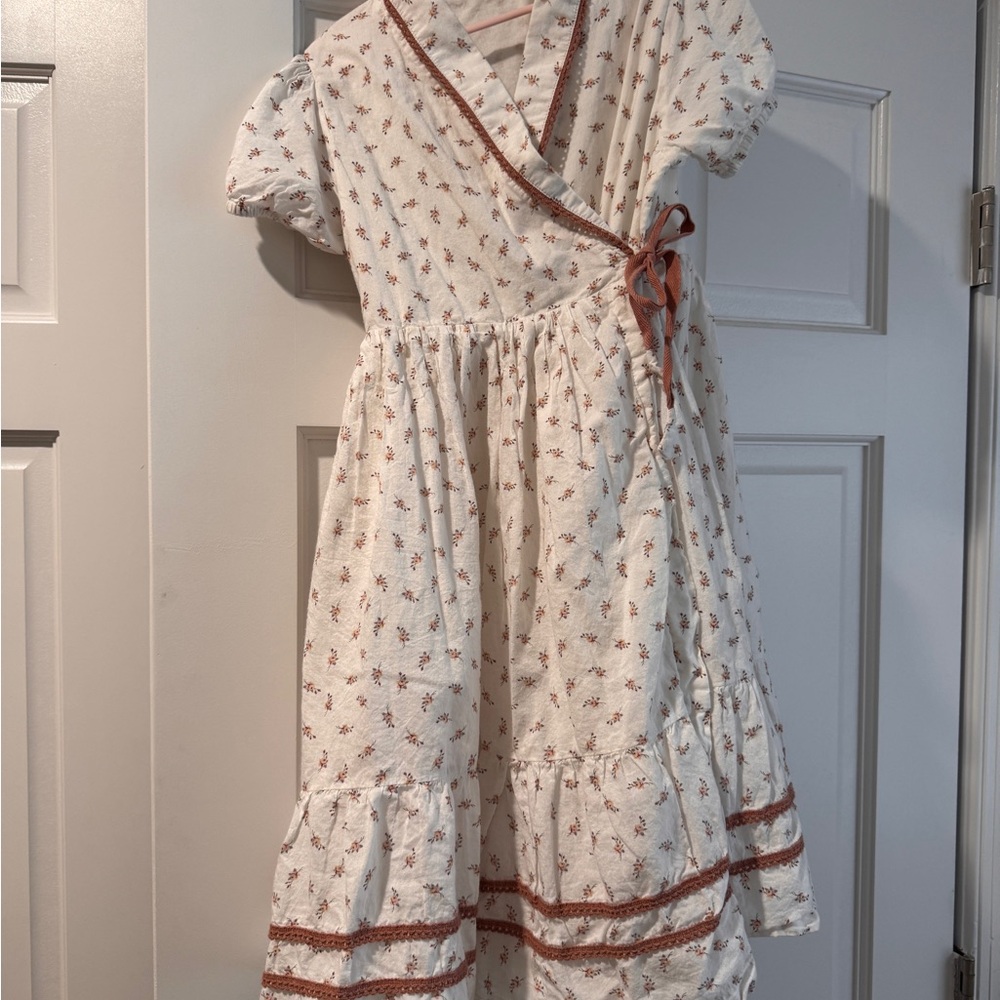 Charming Floral Wrap Dress for Kids